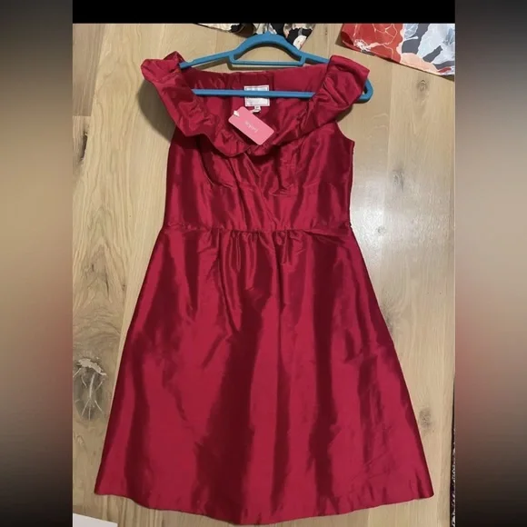 open lace back dress Red Cotton Contrast Stitch Sleeveless Midi Dress main image 1